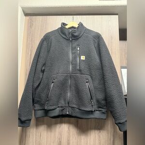 Carhartt Black Relaxed Fit Fleece Jacket